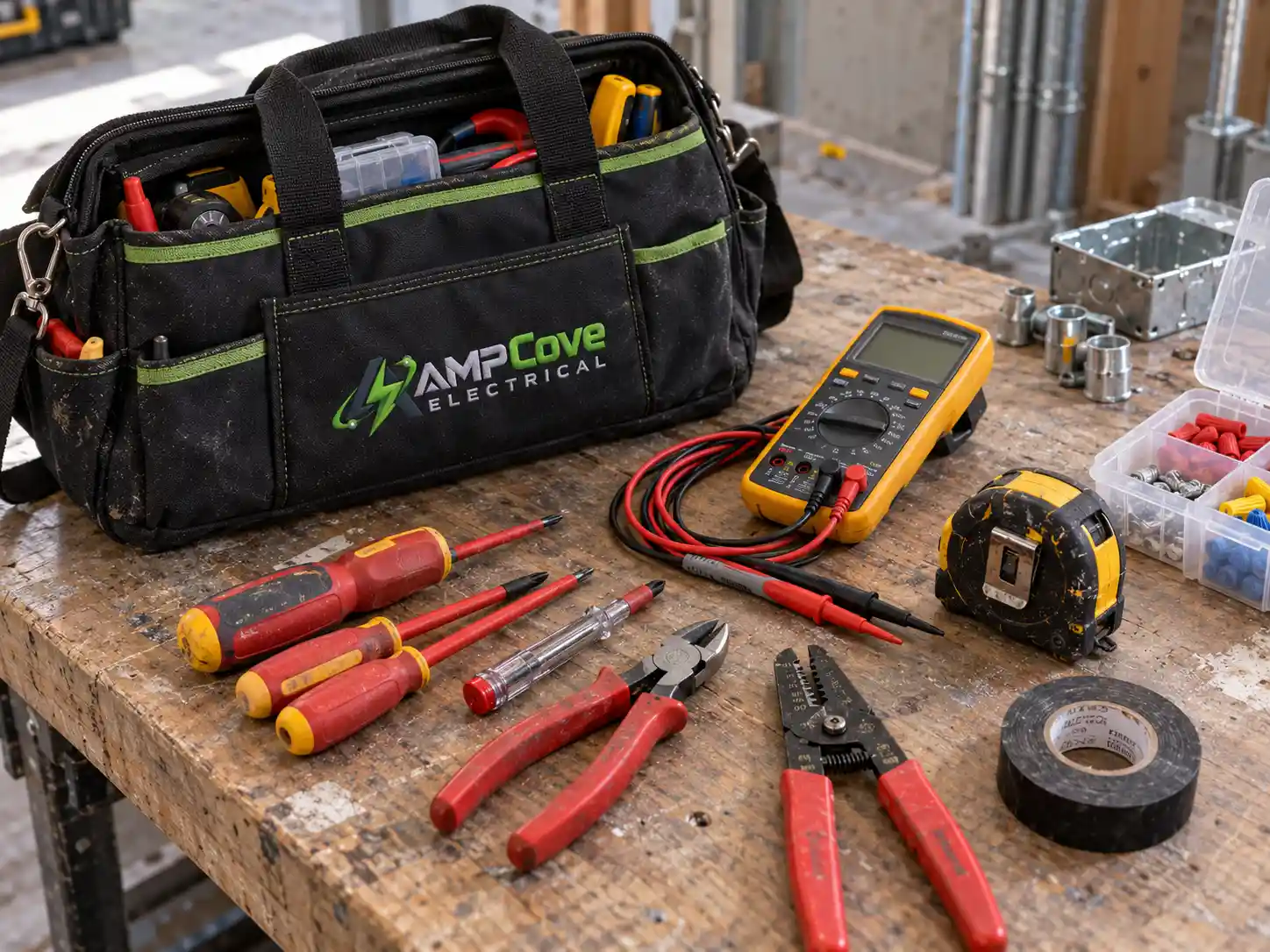 Electrical testing multimeter and insulated hand tools